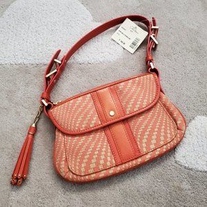 NWT Cole Haan Mini Orange Gold Shoulder Bag